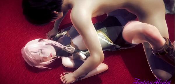  Fantasy XIII Hentai 3D - Claire Farron Handjob, blowjob and fucked with creampie - Anime Manga Cartoon Japanese Porn